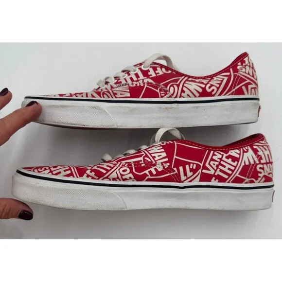 VANS Men’s Doheny OTW Repeat R&W Logo Print Skateboard Shoes Sneakers Size 10 - Picture 7 of 10